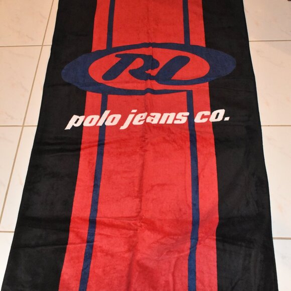 Vintage Polo Jeans Beach Towel - New - 31'' X 63'' - New - Picture 2 of 2